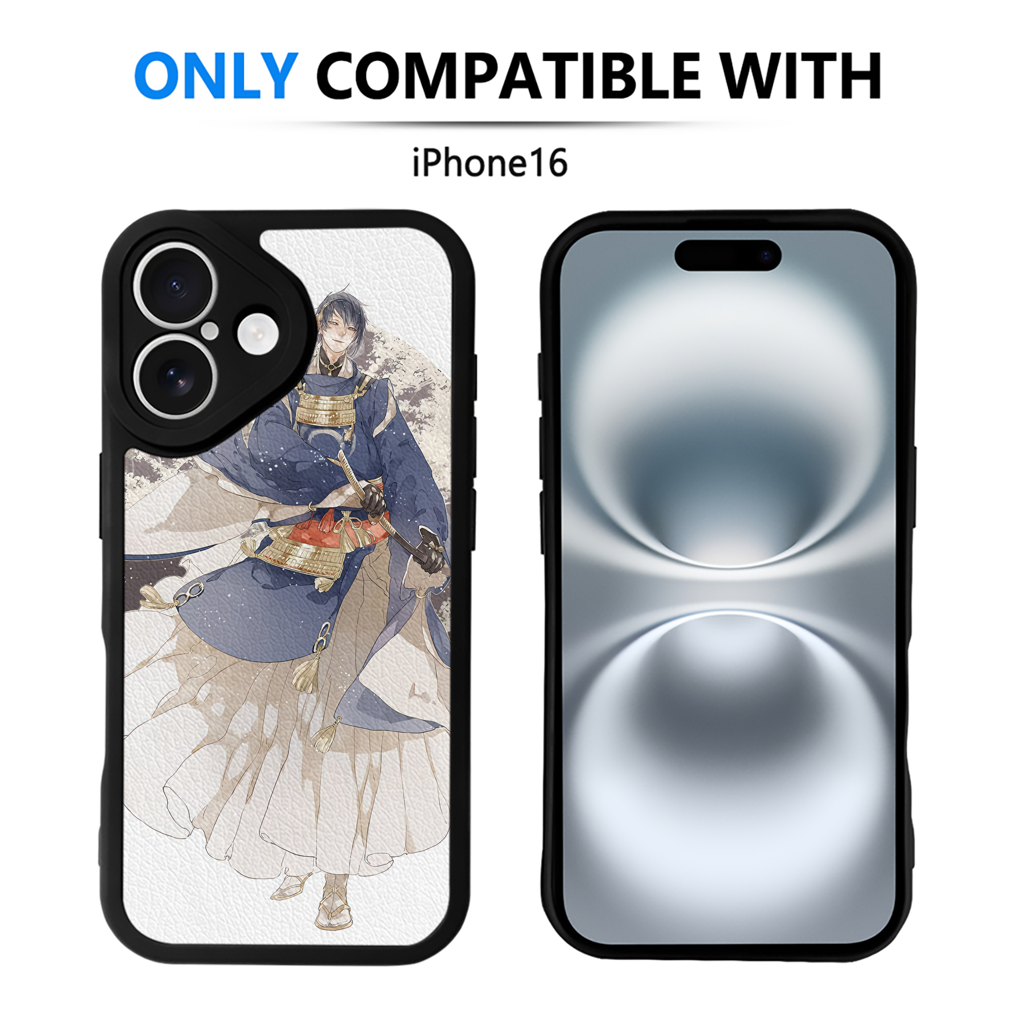 （画像用） 刀剣乱舞 Touken Ranbu 【iPhone 16シリーズ対応】シリコンスマホケース（レザー調） 材質：シリコン
